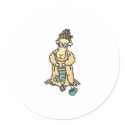 funny knitting sheep stickers