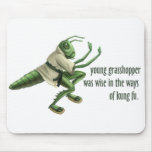 Funny Kung Fu Grasshopper mousepads