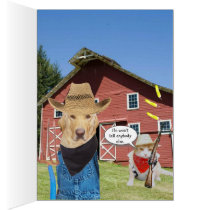 Funny Lab Farmer Birthday cards