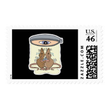 funny lab rats postage stamps