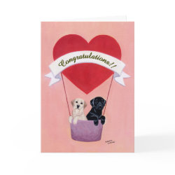 Funny Labradors for Wedding zazzle_card