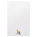 funny lady golfer cartoon graphic personalized stationery