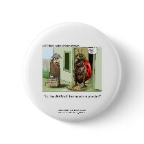 Funny Ladybug Cartoon On Quality Novelty Button