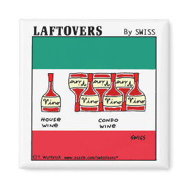 Funny Laftovers Cartoon Vino Magnet magnet