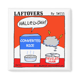 Funny Laftovers Hallelujah! Cartoon Kitchen Magnet magnet