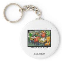 Funny Lawyer Cartoon Keychain "Salad Bar Exam" keychains