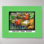 Funny Lawyer Cartoon Poster"Salad Bar Exam" posters