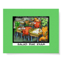 Funny Lawyer Cartoon Poster"Salad Bar Exam" posters