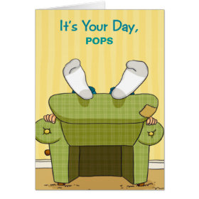 Funny Lazy Happy Father's Day Greeting Card