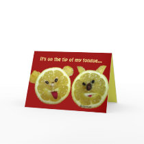 Funny Lemon Greeting Card by zooogle Funny Lemon Greeting Card
