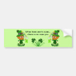 Funny Leprechaun Beer Bumper Sticker