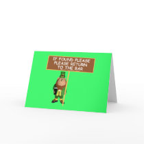 Funny leprechaun card