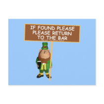Funny leprechaun post cards