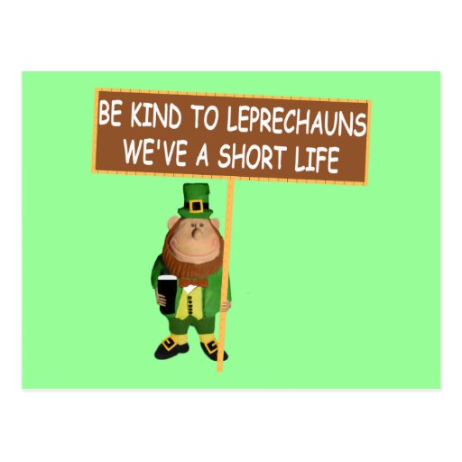 Funny Leprechaun Postcard Zazzle