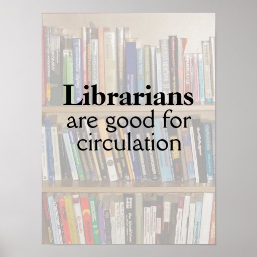 Funny Librarian Pun Library Poster Books on Shelf Zazzle