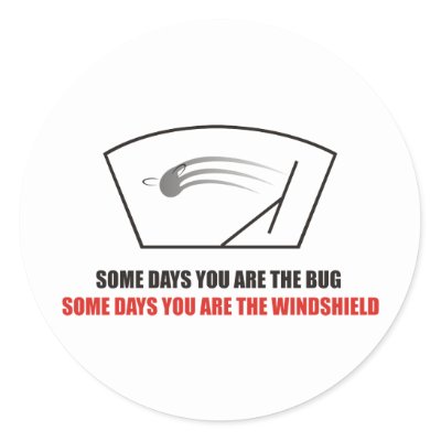 Funny Windshild Sticker on Funny   Life As Bugs On A Windshield  Sticker From Zazzle Com