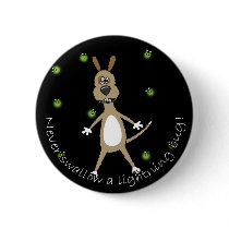 Funny Lightning Bug Dog Button