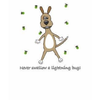 Funny Lightning Bug Dog Dark Apparel shirt