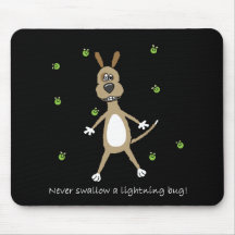 Funny Lightning Bug Dog Mouse Pads