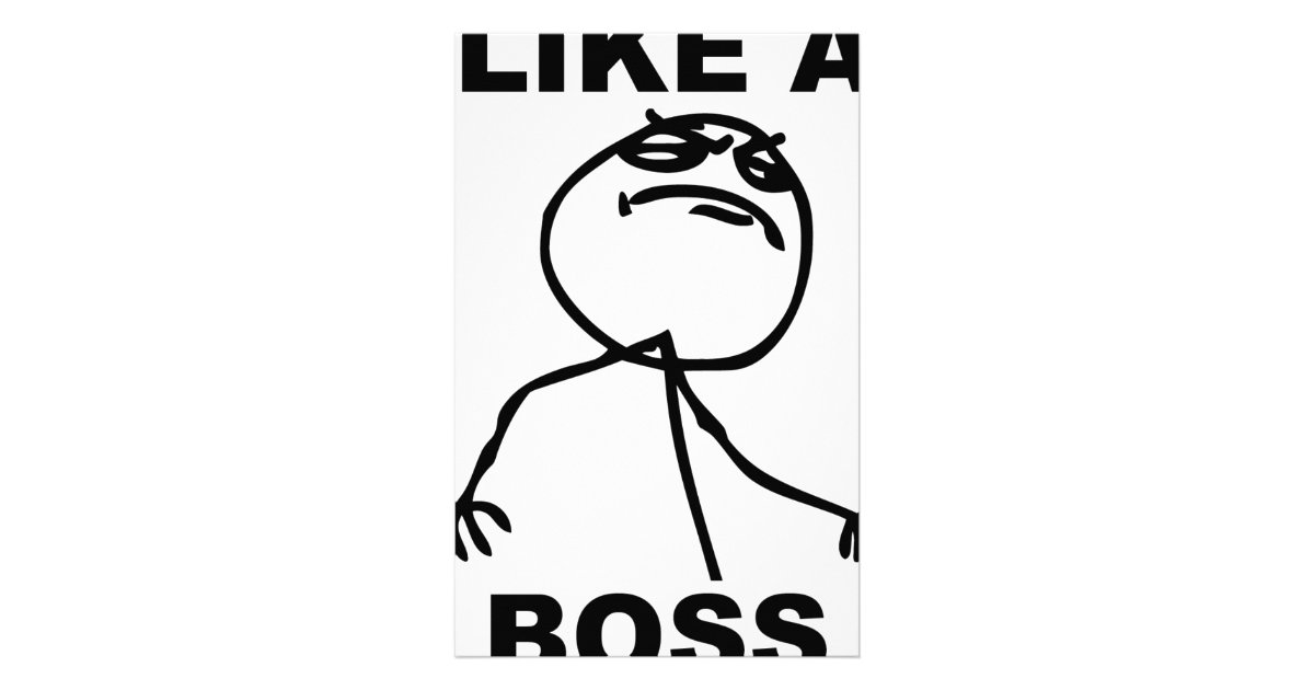 Funny "Like a Boss" meme Stationery Zazzle