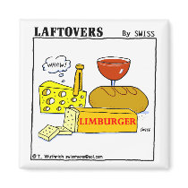 Funny Limburger Cheese Cartoon Fridge Magnet