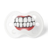Funny Lips and Big Adult Teeth Baby Soother pacifier / sucker