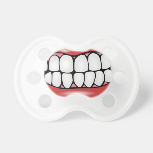 Funny Lips and Big Adult Teeth Baby Soother Pacifier Zazzle