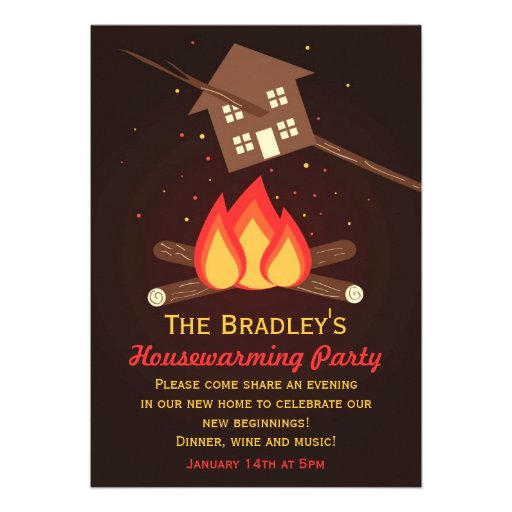 Funny Literal Housewarming Party Invitations (front side)
