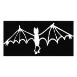Funny Little Bat White Customized Photo Card