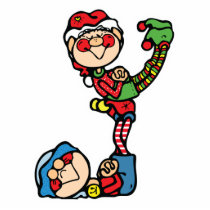 funny little christmas elves photo sculptures