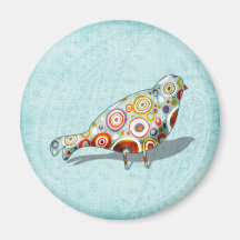 Funny Little Whimsical  Bird Fridge Magnets