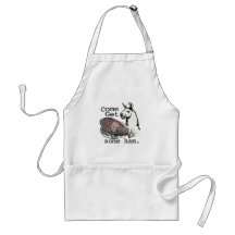 Funny Llama getting ham by Mudge Studios Aprons