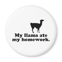 Funny Llama Magnet