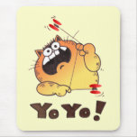 Funny LOL Cartoon Cat YO YO Mouse Pad Funny LOL Cartoon Cat YO YO Mouse Pad