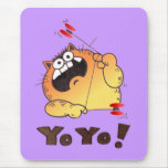 Funny LOL Cartoon Cat YO YO Mouse Pad Funny LOL Cartoon Cat YO YO Mouse Pad