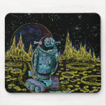 Funny lonely robot mousepad design