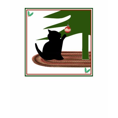 Funny Long Sleeve Womens Christmas Cat Shirt by theholidaysstore