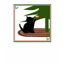 Funny Long Sleeve Womens Christmas Cat Shirt