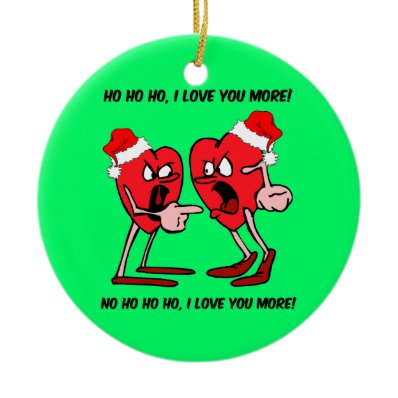 Funny love christmas tree ornaments