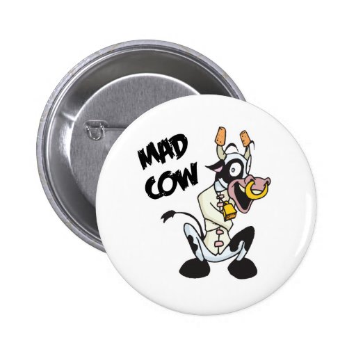 funny mad cow pin