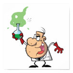 Funny Mad Scientist Holding Green Potion
