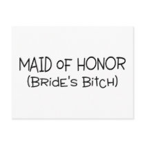 Funny Maid Of Honor Post Card