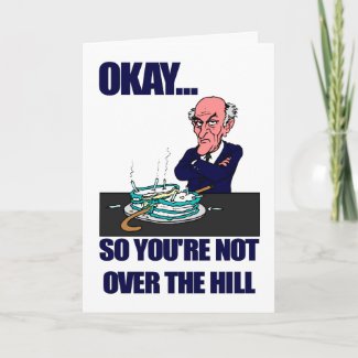 Funny Man's Over the Hill Birthday card