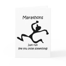 Funny marathon card