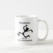 Funny marathon coffee mugs