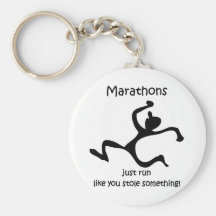 Funny marathon keychain