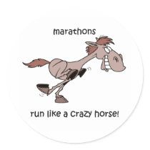 Funny marathon stickers