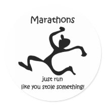 Funny marathon sticker