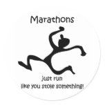Funny marathon stickers