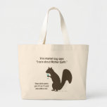 Funny Market Bag - squirrel and gin
